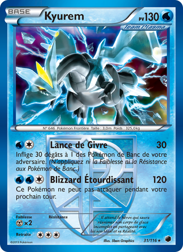 Kyurem 31 — Glaciation Plasma (French Pokémon TCG card)