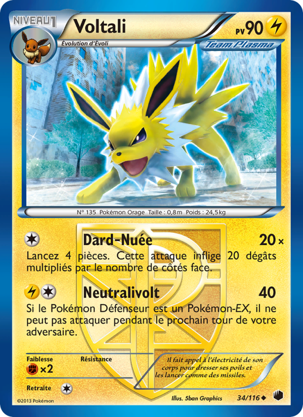 Voltali 34 — Glaciation Plasma (French Pokémon TCG card)