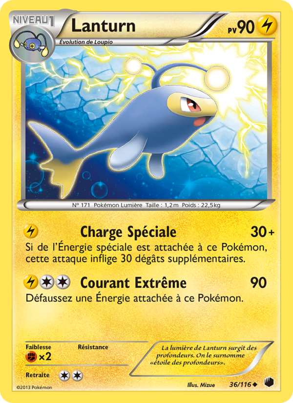 Lanturn 36 — Glaciation Plasma (French Pokémon TCG card)