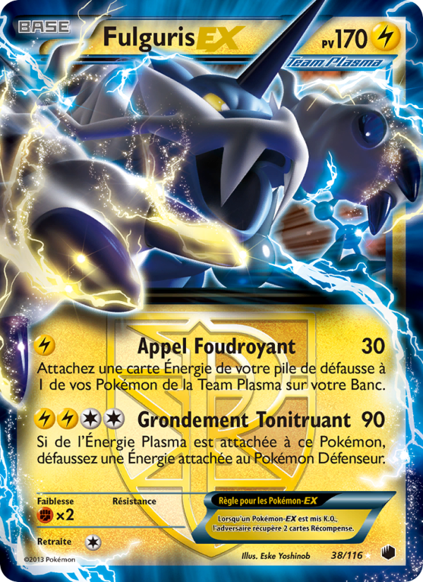 Fulguris-EX 38 — Glaciation Plasma (French Pokémon TCG card)