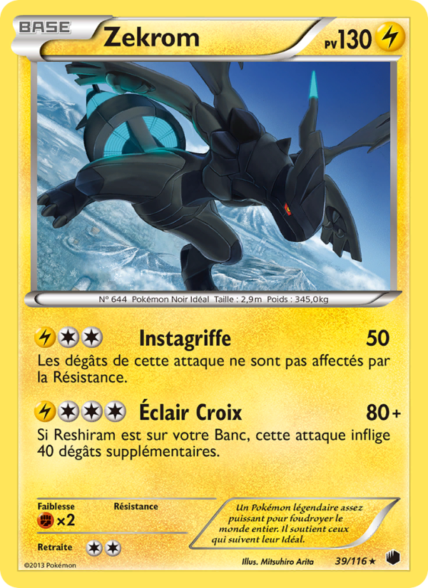 Zekrom 39 — Glaciation Plasma (French Pokémon TCG card)