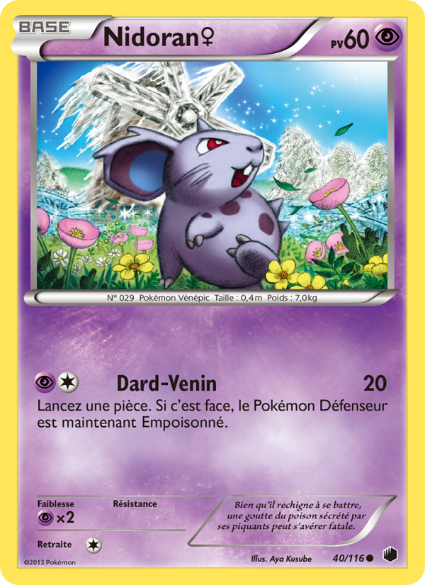 Nidoran♀ 40 — Glaciation Plasma (French Pokémon TCG card)