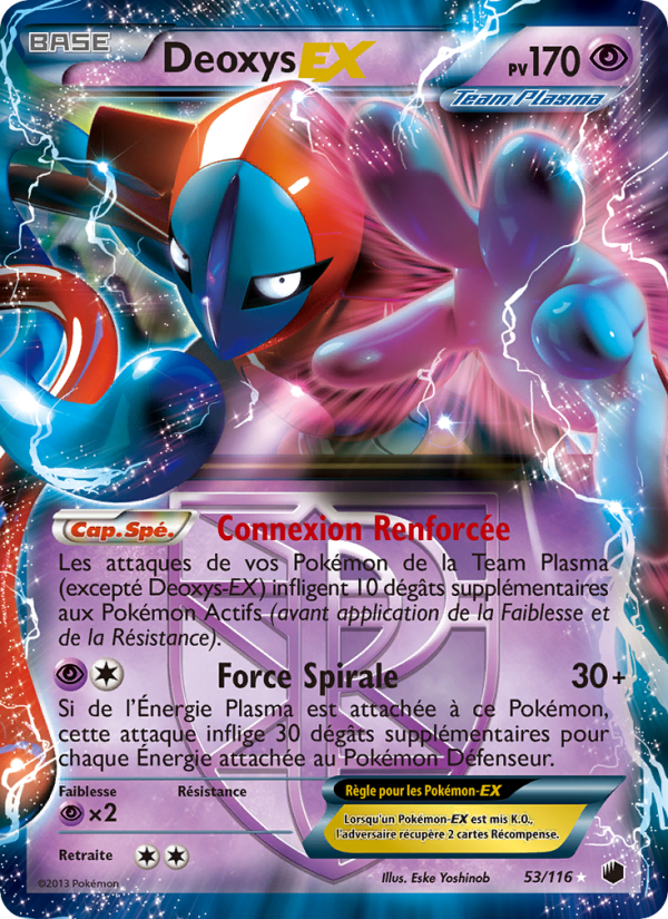 Deoxys-EX 53 — Glaciation Plasma (French Pokémon TCG card)