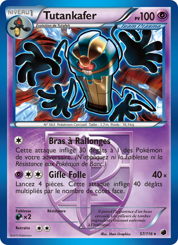 Tutankafer 57 — Glaciation Plasma (French Pokémon TCG card)