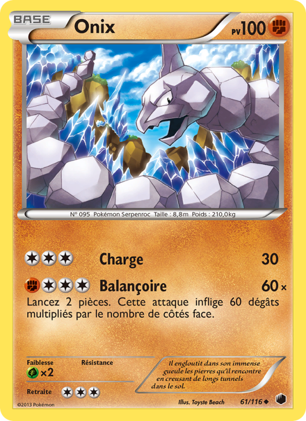Onix 61 — Glaciation Plasma (French Pokémon TCG card)