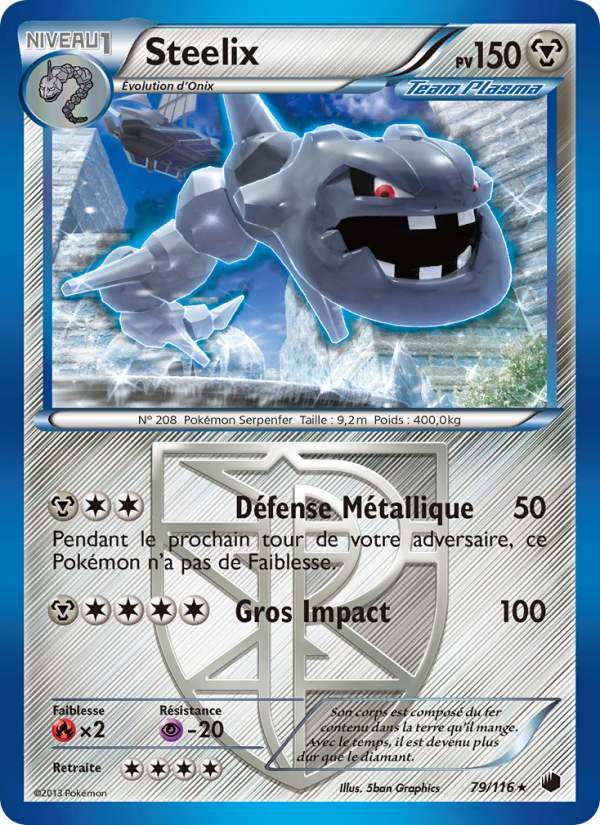 Steelix 79 — Glaciation Plasma (French Pokémon TCG card)