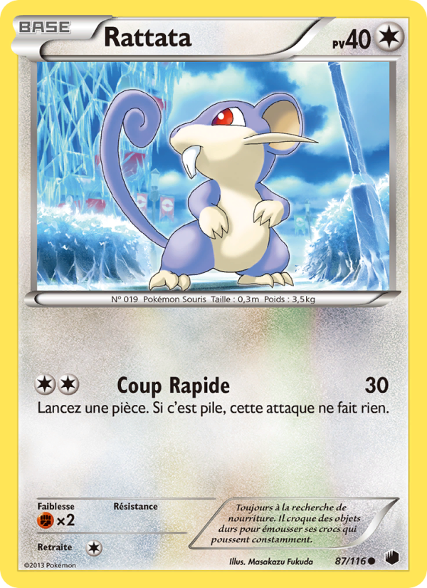 Rattata 87 — Glaciation Plasma (French Pokémon TCG card)