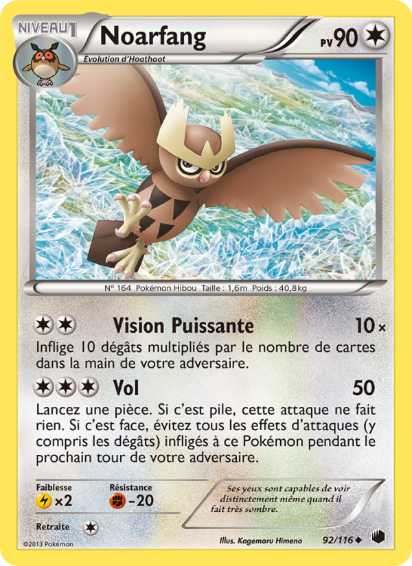 Noarfang 92 — Glaciation Plasma (French Pokémon TCG card)