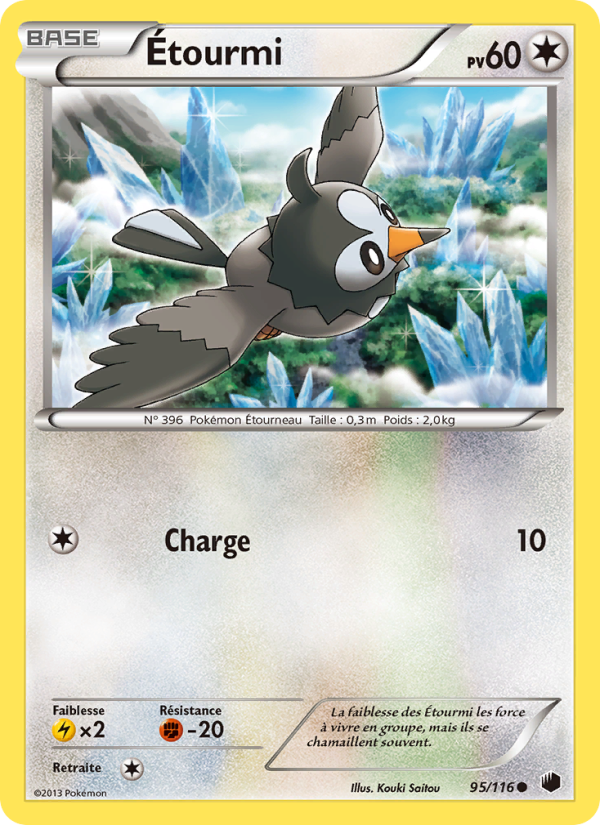 Étourmi 95 — Glaciation Plasma (French Pokémon TCG card)