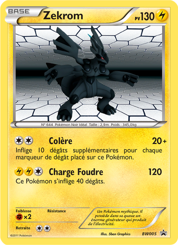 Zekrom BW05 — Promo BW (French Pokémon TCG card)