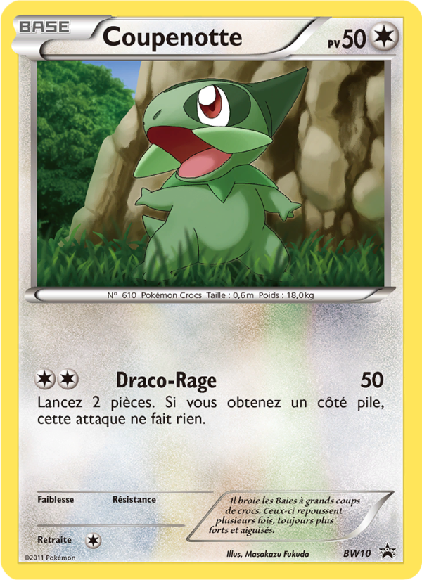 Coupenotte BW10 — Promo BW (French Pokémon TCG card)