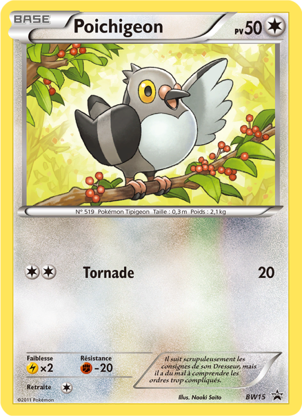 Poichigeon BW15 — Promo BW (French Pokémon TCG card)