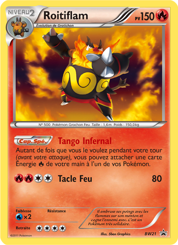 Roitiflam BW21 — Promo BW (French Pokémon TCG card)