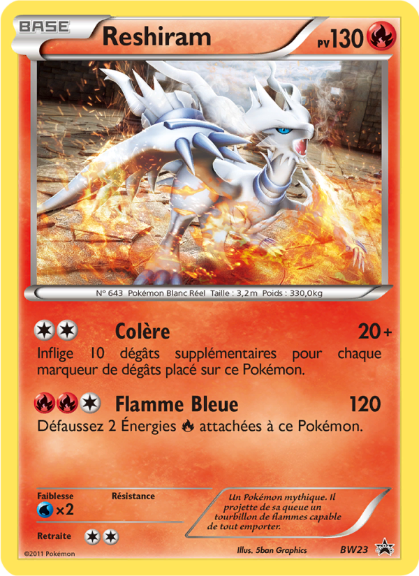Reshiram BW23 — Promo BW (French Pokémon TCG card)