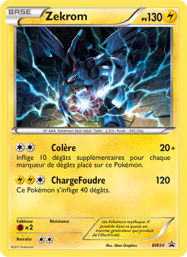 Zekrom BW24 — Promo BW (French Pokémon TCG card)