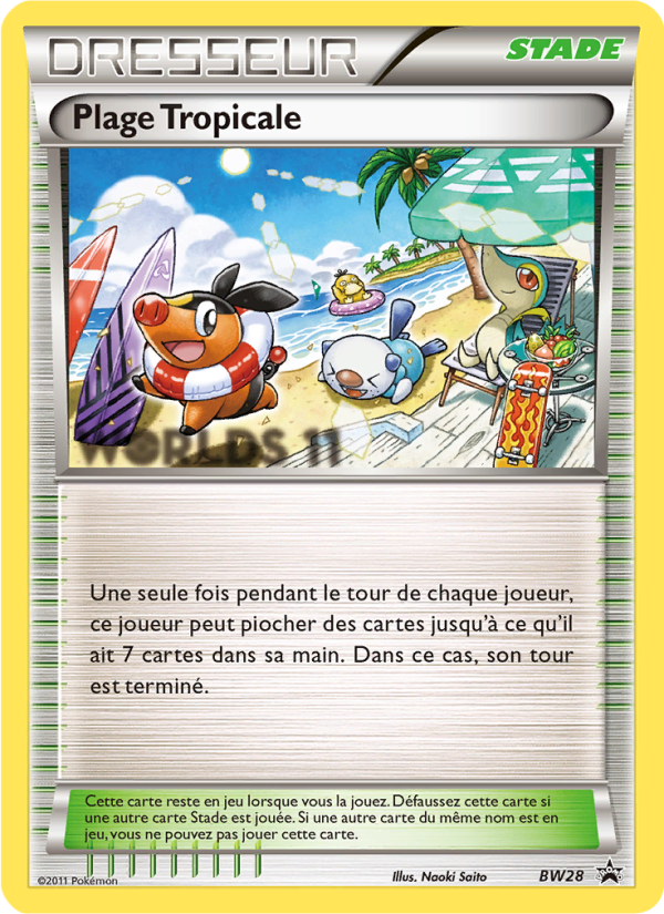 Plage Tropicale BW28 — Promo BW (French Pokémon TCG card)
