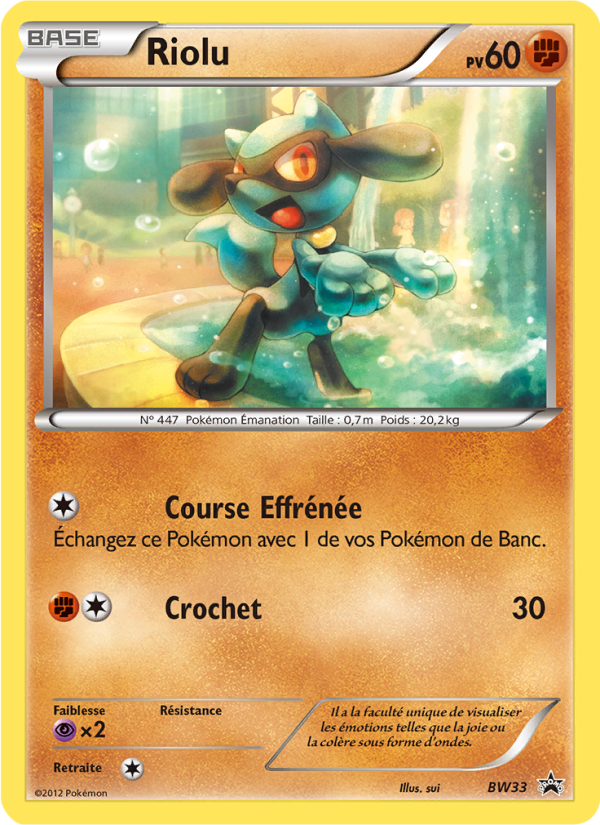 Riolu BW33 — Promo BW (French Pokémon TCG card)