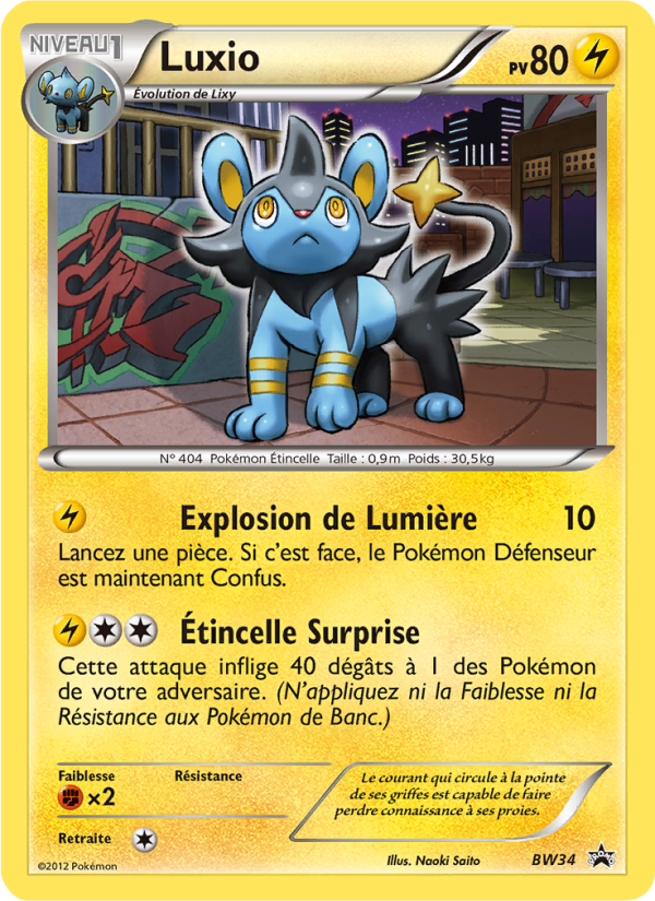 Luxio BW34 — Promo BW (French Pokémon TCG card)