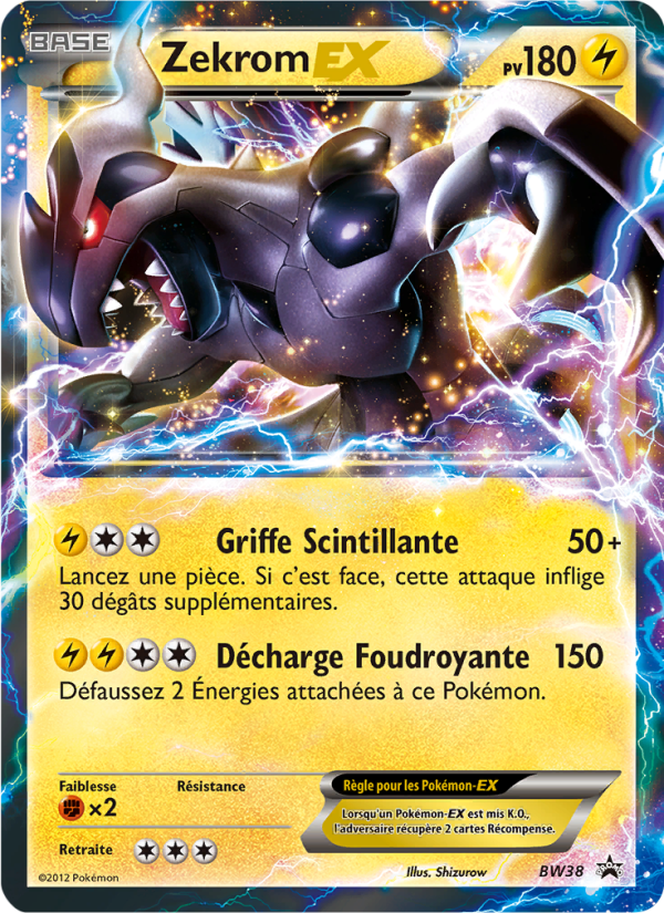 Zekrom ex BW38 — Promo BW (French Pokémon TCG card)