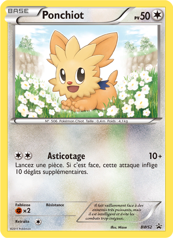 Ponchiot BW52 — Promo BW (French Pokémon TCG card)