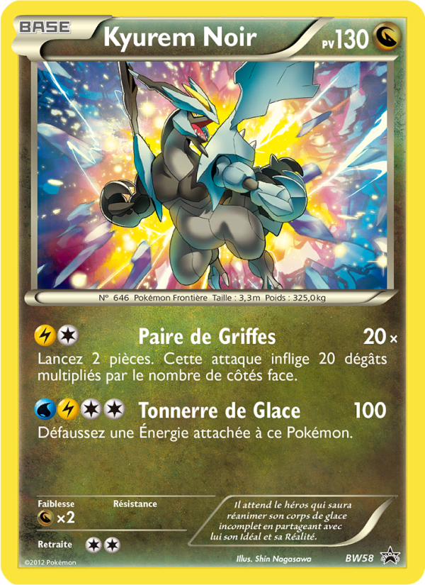 Kyurem Noir BW58 — Promo BW (French Pokémon TCG card)
