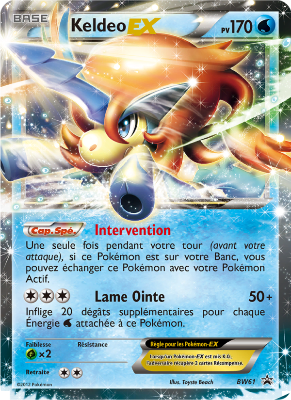 Keldeo ex BW61 — Promo BW (French Pokémon TCG card)