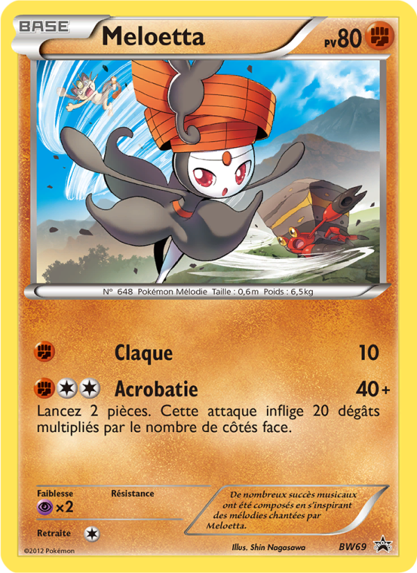 Meloetta BW69 — Promo BW (French Pokémon TCG card)