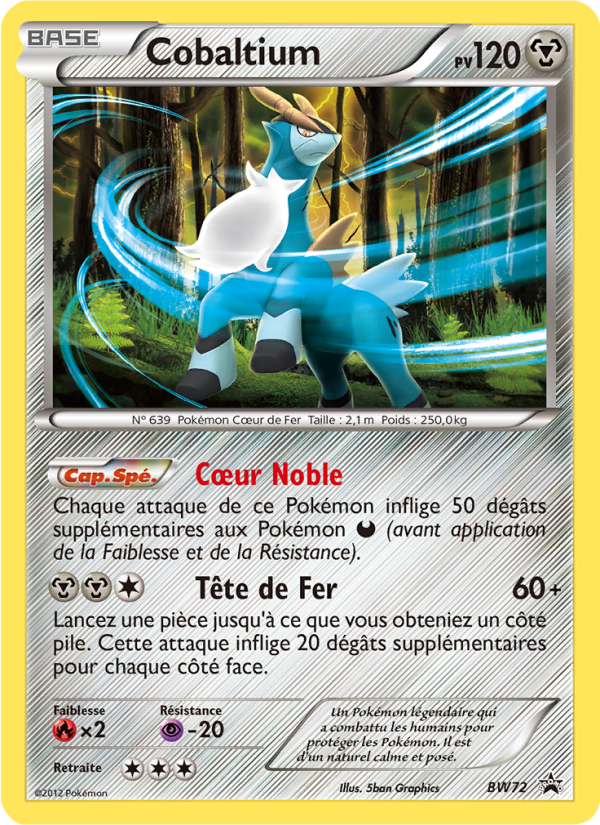 Cobaltium BW72 — Promo BW (French Pokémon TCG card)