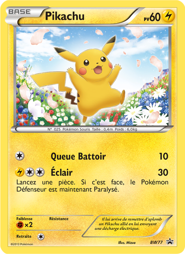 Pikachu BW77 — Promo BW (French Pokémon TCG card)
