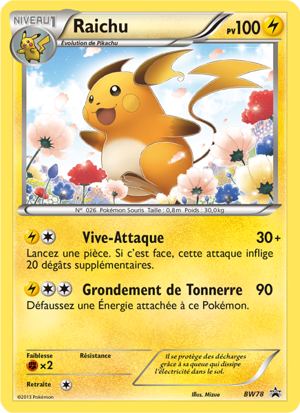 Raichu BW78 — Promo BW (French Pokémon TCG card)