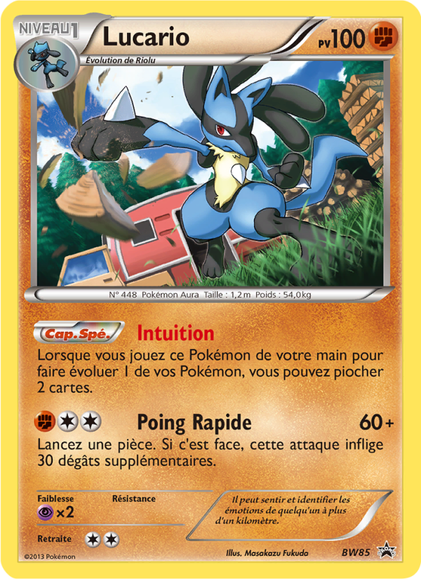 Lucario BW85 — Promo BW (French Pokémon TCG card)