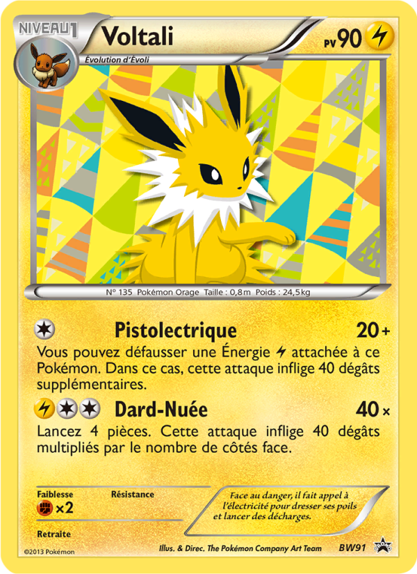Voltali BW91 — Promo BW (French Pokémon TCG card)