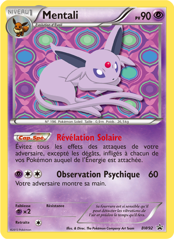 Mentali BW92 — Promo BW (French Pokémon TCG card)