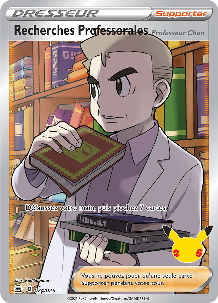 Recherches Professorales 24/50 — Celebrations (French Pokémon TCG card)