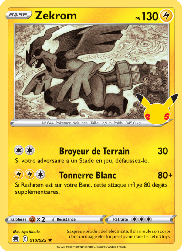 Zekrom 10 — Célébrations (French Pokémon TCG card)