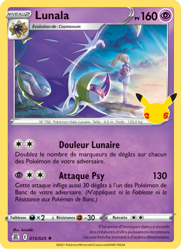Lunala 15 — Célébrations (French Pokémon TCG card)