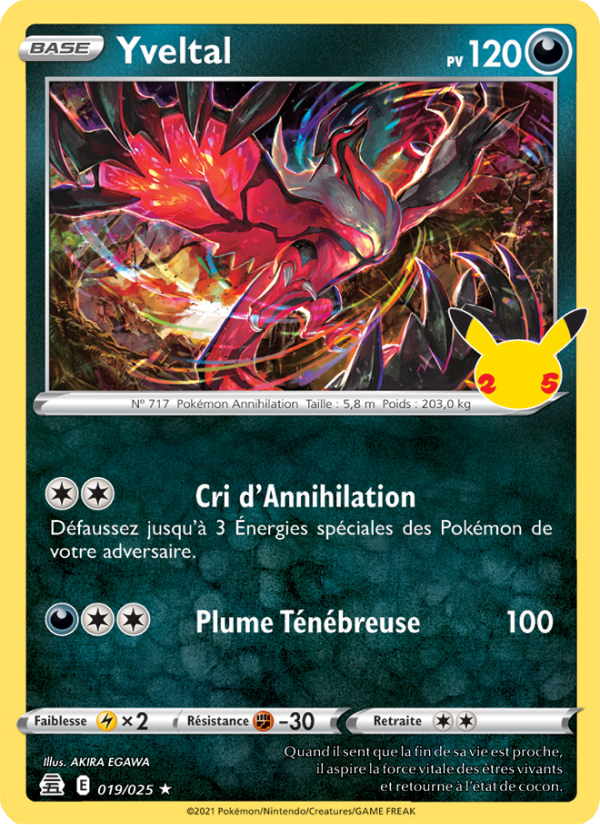 Yveltal 19 — Célébrations (French Pokémon TCG card)