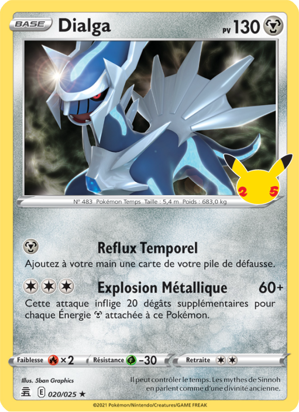 Dialga 20 — Célébrations (French Pokémon TCG card)