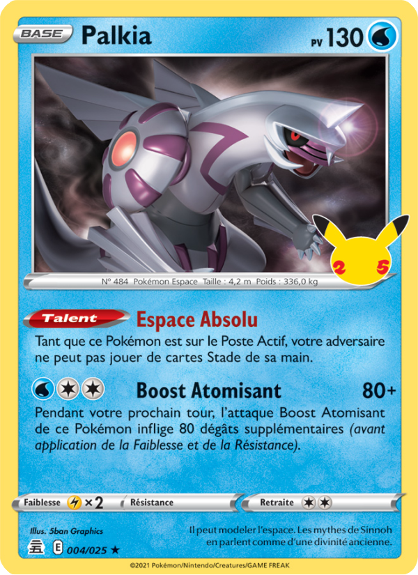 Palkia 4 — Célébrations (French Pokémon TCG card)