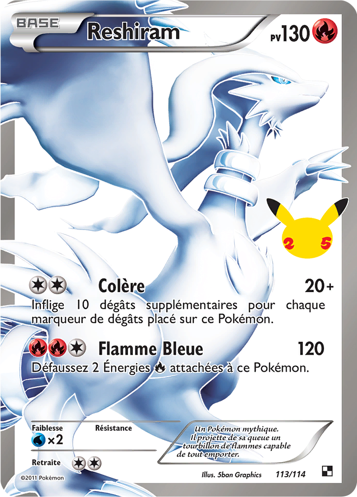 Reshiram CC20 — Celebrations (French Pokémon TCG card)