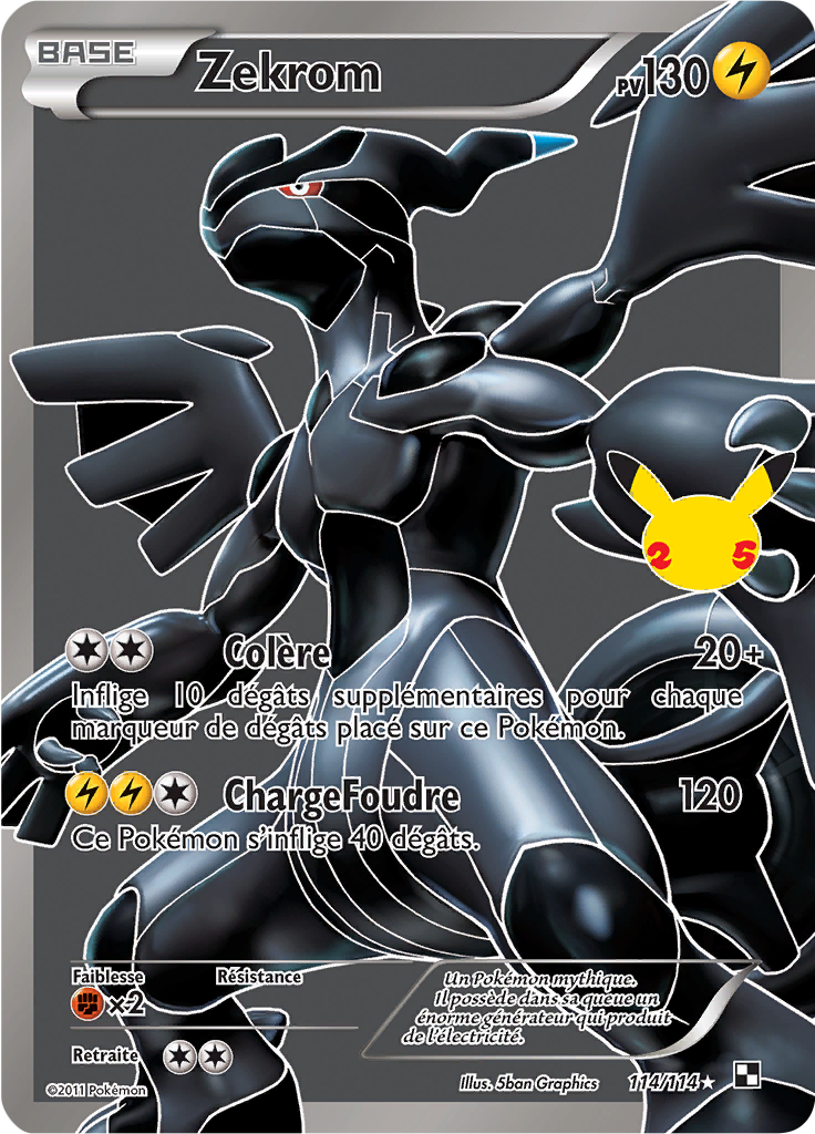 Zekrom CC21 — Celebrations (French Pokémon TCG card)