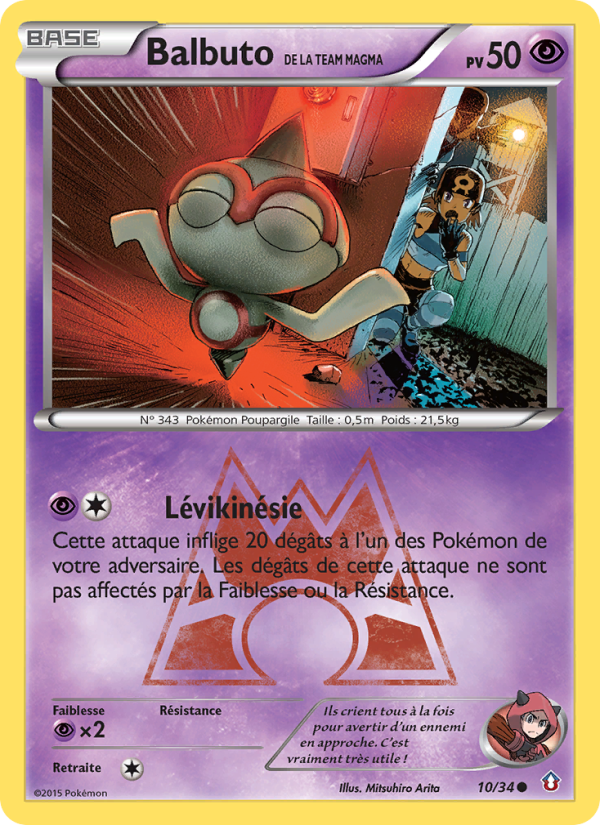 Balbuto de la Team Magma 10 — Double Danger (French Pokémon TCG card)