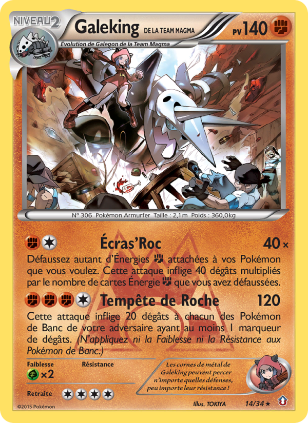 Galeking de la Team Magma 14 — Double Danger (French Pokémon TCG card)