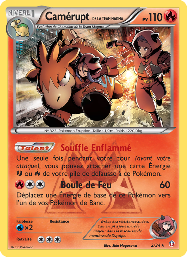 Camérupt de la Team Magma 2 — Double Danger (French Pokémon TCG card)