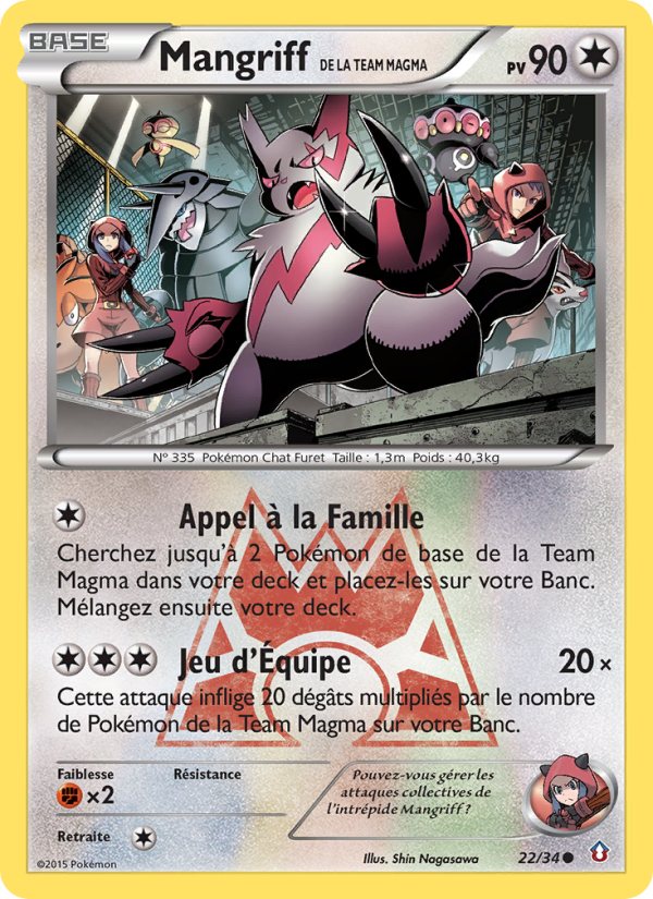 Mangriff de la Team Magma 22 — Double Danger (French Pokémon TCG card)