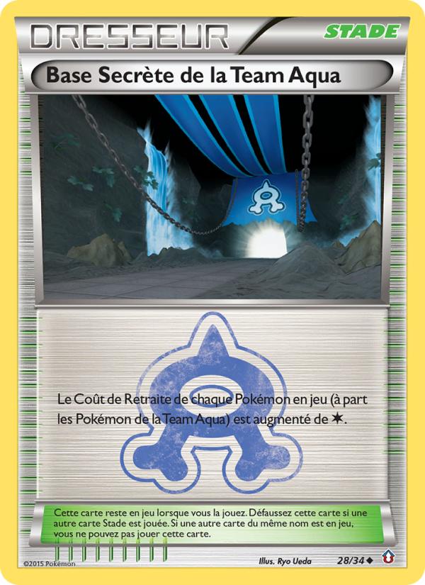 Base Secrète de la Team Aqua 28 — Double Danger (French Pokémon TCG card)