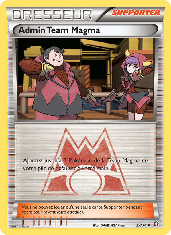 Admin Team Magma 29 — Double Danger (French Pokémon TCG card)