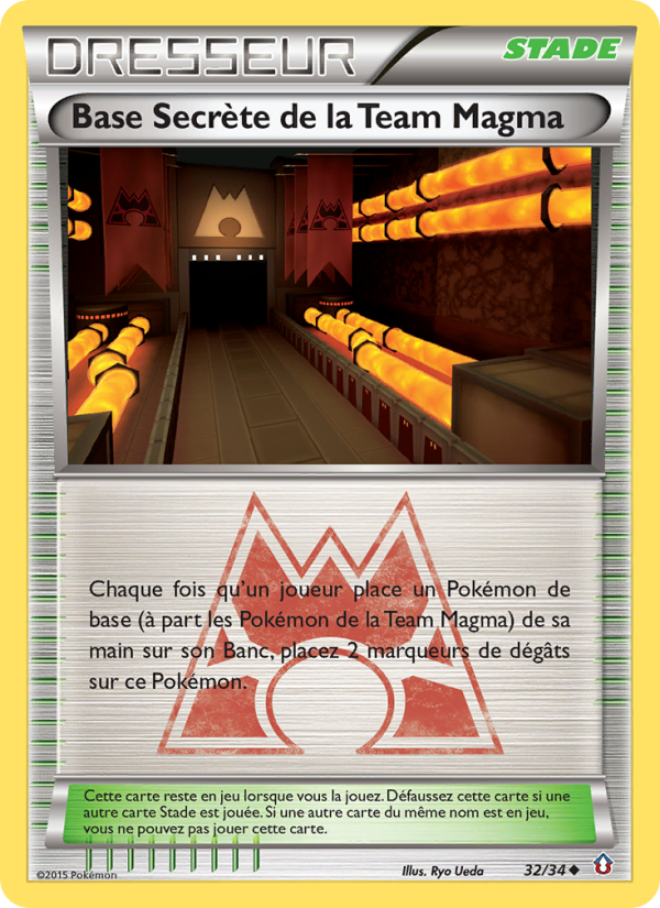 Base Secrète de la Team Magma 32 — Double Danger (French Pokémon TCG card)