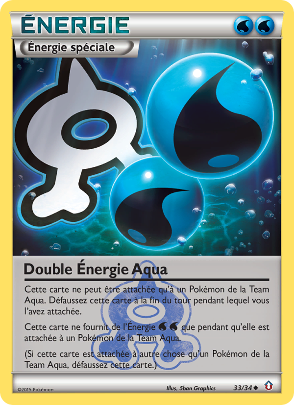 Double Énergie Aqua 33 — Double Danger (French Pokémon TCG card)