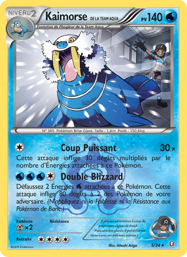 Kaimorse de la Team Aqua 5 — Double Danger (French Pokémon TCG card)